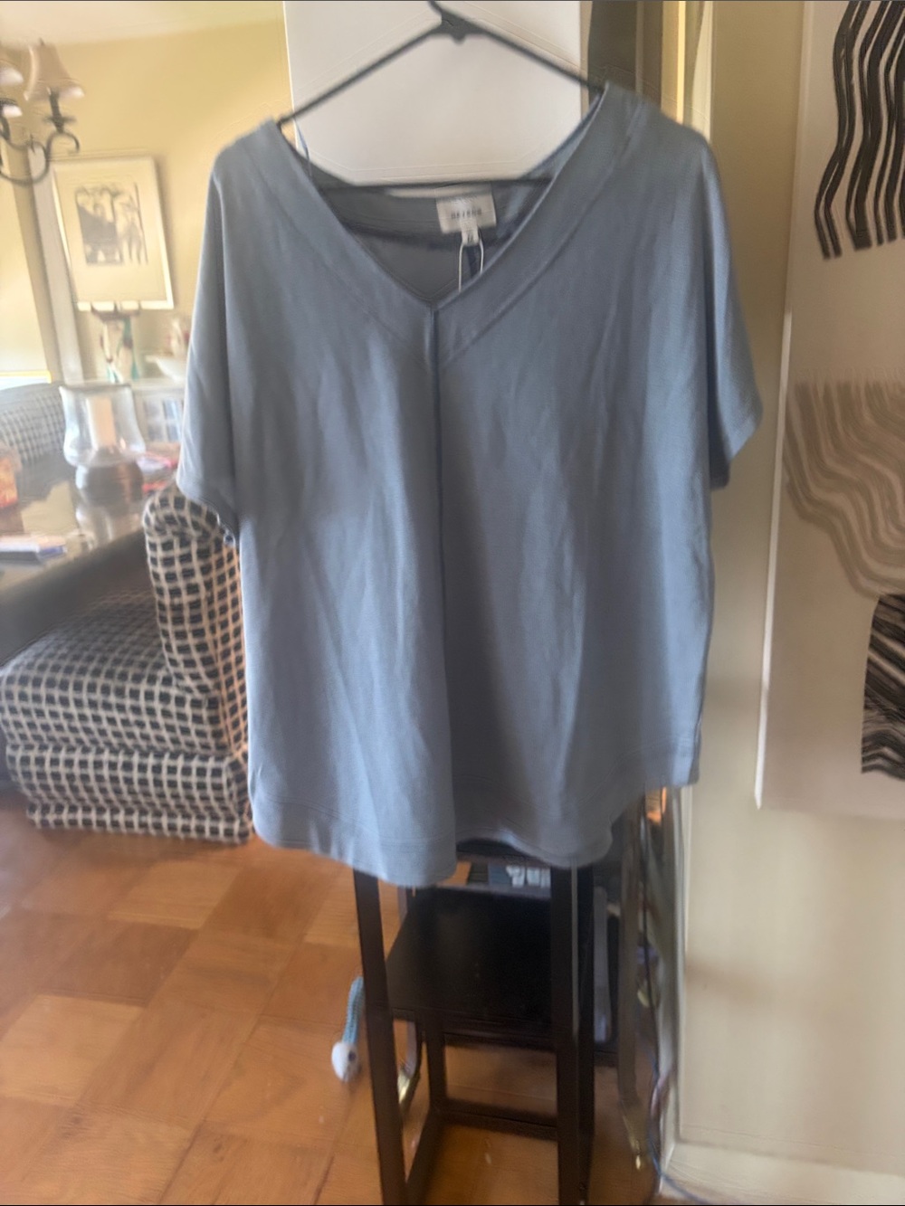 Everyday V-Neck Short Sleeve Tee in Light Blue